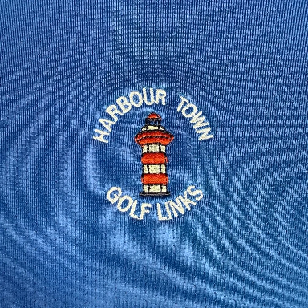 Harbour Town Golf Links Polo Shirt Mens XL Blue Adidas Climacool Performance‎